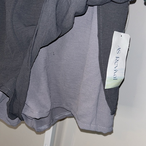 NWT Altar’d State AS Revival Charcoal Grey Two Tone Shorts Size Large - Picture 4 of 6